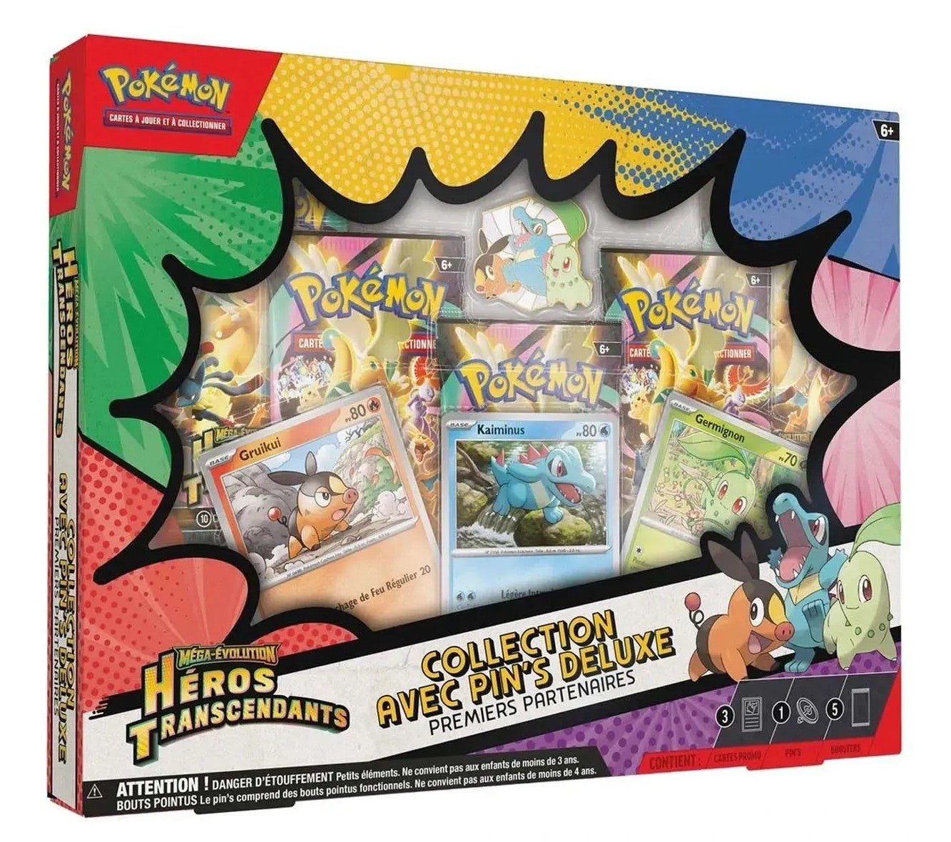 Pokémon - Coffret Collection avec pin’s Deluxe Premiers Partenaires - ME2.5 Héros Transcendants - FR