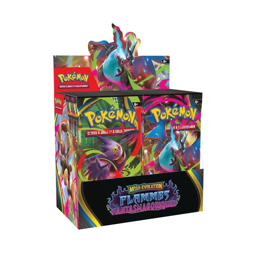 Pokémon ME02 – Méga Évolution : Flammes Fantasmagoriques – Boîte de 36 Boosters