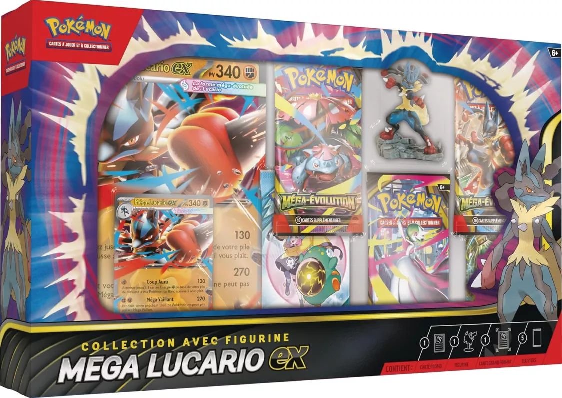 Pokémon – Coffret Collection Figurine – Méga-Lucario EX