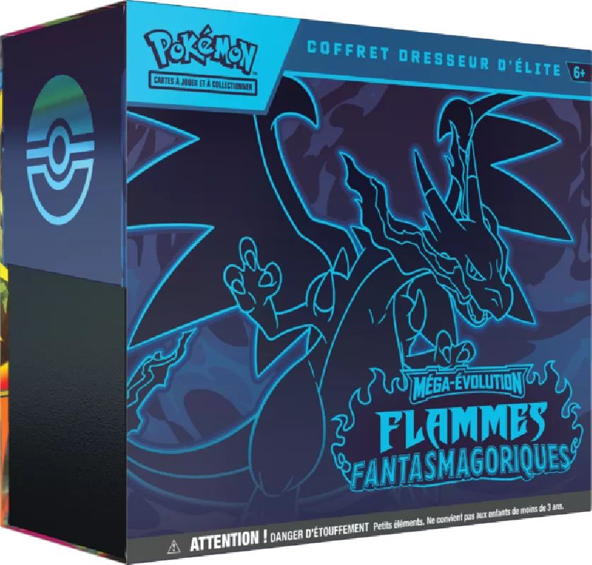 Pokémon – Coffret Dresseur d’Élite – Flammes Fantasmagoriques (ME2) – Français