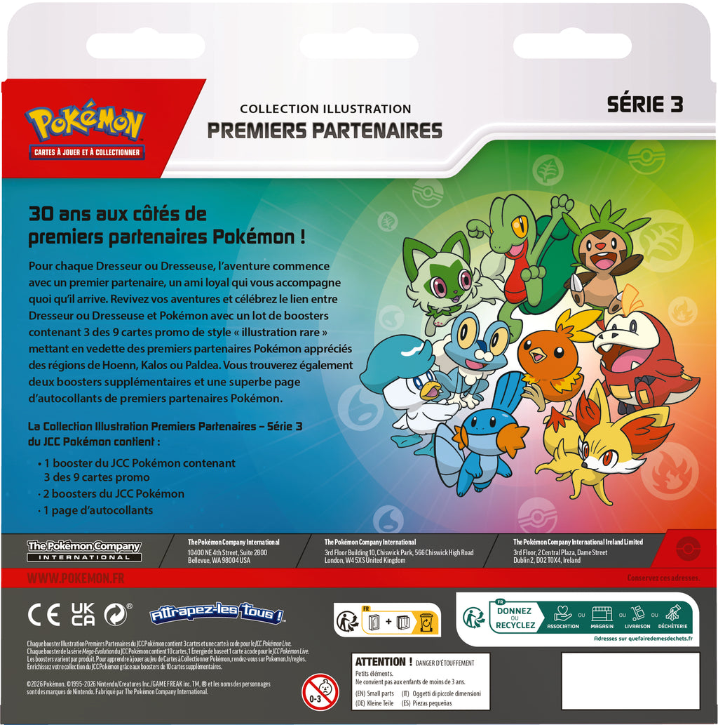 Pokémon - Coffret Collection Illustration Premiers Partenaires - Série 3 - FR